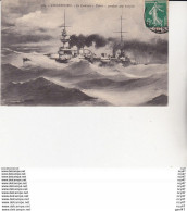 CPA (50) CHERBOURG.  Le Cuirassé "Patrie" Pendant Une Tempête ...U811 - Warships