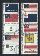 USA 1968 Historic Flags Strips Y.T. 848/857 (0) - Gebruikt