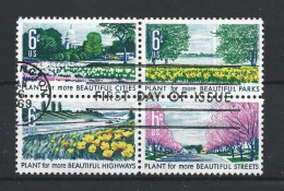 USA 1969 Beautification 4-blok Y.T. 868/871 (0) - Used Stamps