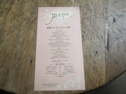 COULEUR ROSE MENU 1902 DESPOUTS GRAND HOTEL EUROPE ET MIDI REUNI - Menu