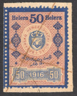 1916 KUK - K.u.K - Bosnia And Herzegovina - Österreich Hungary Austria - Stempelmarke - Revenue Tax Stamp - 50 H - Fiscali