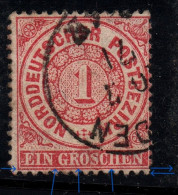 Germany North German Confederation Stamp #16 Variety Thin Boxed Margin Border - Gebraucht