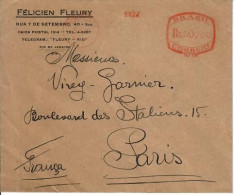 BRESIL- EMA- FELICIEN FLEURY- RIO DE JANEIRO- 1937- - Cartas & Documentos