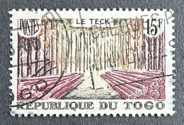 FRTG0288U - Local Motives - Teak Wood - 15 F Used Stamp - Republique Du Togo - 1959 - Used Stamps