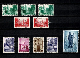 1954 946/951° (lot 10 T Imbres) : Begijnhof Brugge - Gebruikt