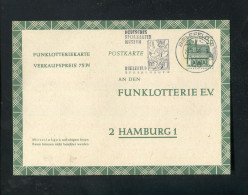 "BUNDESREPUBLIK DEUTSCHLAND" 1968, Funklotterie-Postkarte Mit Stempel "BIELEFELD, Spielkarten-Museum" (A1238) - Postales - Usados