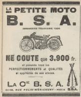 Moto B.S.A. Brassard Tourisme - Pubblicità D'epoca - 1925 Old Advertising - Advertising