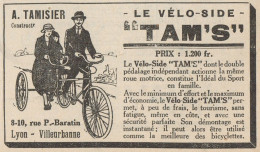 Le Vélo-Side TAM - Pubblicità D'epoca - 1925 Old Advertising - Advertising