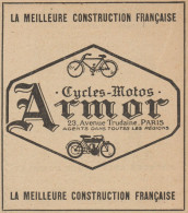 Cycles & Motos ARMOR - Pubblicità D'epoca - 1920 Old Advertising - Advertising