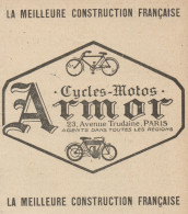 Cycles & Motos ARMOR - Pubblicità D'epoca - 1920 Old Advertising - Advertising