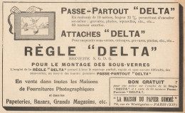 Passe-Partout DELTA - Pubblicità D'epoca - 1927 Old Advertising - Reclame
