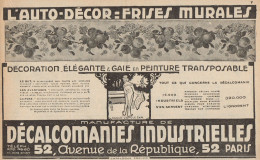 Décalcomanies Industrielles - Pubblicità D'epoca - 1927 Old Advertising - Publicidad