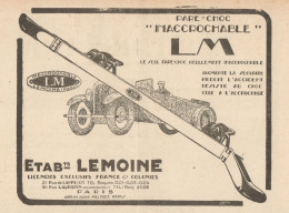 Pare-Choc Inaccrochable LM - LEMOINE - Pubblicità D'epoca - 1927 Old Ad - Publicidad