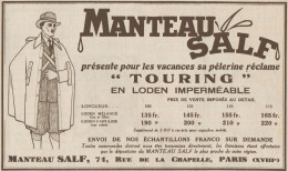 Manteaux SALF - Pubblicità D'epoca - 1930 Old Advertising - Publicidad