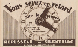 Amortisseur REPUSSEAU - SILENTBLOC - Pubblicità D'epoca - 1930 Old Advert - Reclame