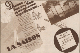 LA SAISON - Editions Risacher - Pubblicità D'epoca - 1930 Old Advertising - Reclame