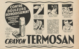 Crayon TERMOSAN - Pubblicità D'epoca - 1937 Old Advertising - Reclame