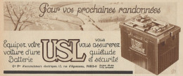 Batterie USL - Pubblicità D'epoca - 1937 Old Advertising - Publicités