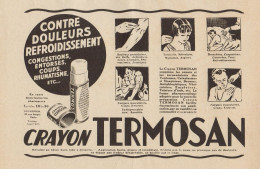 Crayon TERMOSAN - Pubblicità D'epoca - 1937 Old Advertising - Publicidad