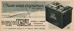 Batterie USL - Pubblicità D'epoca - 1937 Old Advertising - Publicités