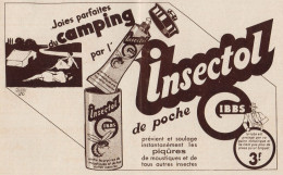 Insectol GIBBS - Pubblicità D'epoca - 1935 Old Advertising - Publicités