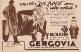 Bougie GERGOVIA - Pubblicità D'epoca - 1935 Old Advertising - Publicidad