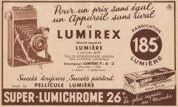 Pellicule & Appareil Lumiére - Pubblicità D'epoca - 1934 Old Advertising - Pubblicitari