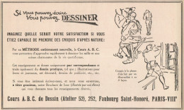 Cours A.B.C. De Dessin - Paris - Pubblicità D'epoca - 1922 Old Advertising - Publicidad