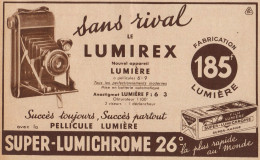 Pellicule & Appareil Lumiére - Pubblicità D'epoca - 1934 Old Advertising - Pubblicitari