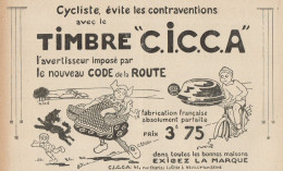 Timbre C.I.C.C.A. - Pubblicità D'epoca - 1922 Old Advertising - Pubblicitari