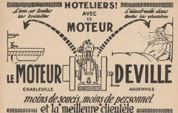 Moteur DEVILLE - Pubblicità D'epoca - 1922 Old Advertising - Pubblicitari