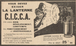 Lanterne C.I.C.C.A. - Pubblicità D'epoca - 1922 Old Advertising - Pubblicitari