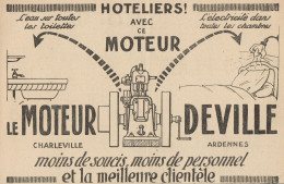 Moteur DEVILLE - Pubblicità D'epoca - 1922 Old Advertising - Publicidad