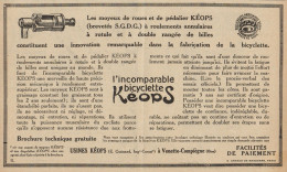 L'incomparable Bicyclette KREOPS - Pubblicità D'epoca - 1922 Old Advert - Publicidad