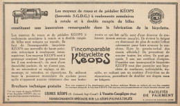 L'incomparable Bicyclette KREOPS - Pubblicità D'epoca - 1922 Old Advert - Publicidad