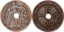 FRANCE - INDOCHINE - 1899 - 1 Centième - 19-202 - Frans-Indochina