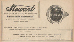 Indicateur De Parcours STEWART - Pubblicità D'epoca - 1920 Old Advertising - Publicidad