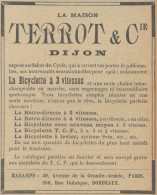 Maison TERROT & C. - Dijon - Pubblicità D'epoca - 1904 Old Advertising - Publicités