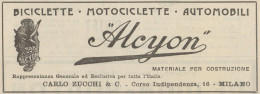 ALCYON - Bici - Moto - Automobili - Pubblicità D'epoca - 1909 Old Advert - Pubblicitari