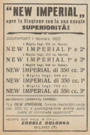 Moto NEW IMPERIAL - Elenco Vittorie - Pubblicità D'epoca - 1925 Old Advert - Publicités