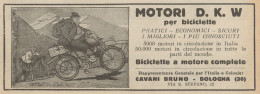 Biciclette A Motore D.K.W. - Pubblicità D'epoca - 1925 Old Advertising - Publicités