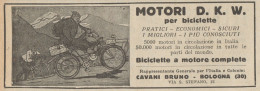 Biciclette A Motore D.K.W. - Pubblicità D'epoca - 1925 Old Advertising - Pubblicitari