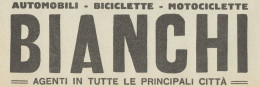 Bici, Moto & Auto BIANCHI - Pubblicità D'epoca - 1922 Old Advertising - Pubblicitari