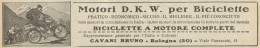 Biciclette A Motore D.K.W. - Pubblicità D'epoca - 1923 Old Advertising - Pubblicitari