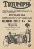 Moto Con Sidecar TRIUMPH - Pubblicità D'epoca - 1923 Old Advertising - Pubblicitari