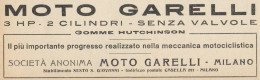 Moto GARELLI 3 HP - Pubblicità D'epoca - 1921 Old Advertising - Publicidad