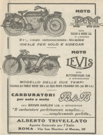 Moto PM & LEVIS - Pubblicità D'epoca - 1923 Old Advertising - Pubblicitari