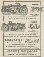 Moto PM & LEVIS - Pubblicità D'epoca - 1923 Old Advertising - Publicidad