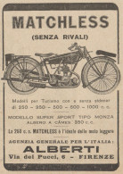 Moto MATCHLESS - Pubblicità D'epoca - 1927 Old Advertising - Pubblicitari