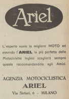 Motociclette Inglesi ARIEL - Pubblicità D'epoca - 1917 Old Advertising - Publicités